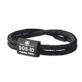 SOS-Armband Notfallarmband für Kinder und Erwachsene - SOS ID Armband mit digitalem Notfallpass (S)