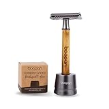 boopan® Rasierhobel Ständer für Bambus Rasierhobel mit dünnem Griff | Rasierständer für Rasierhobel rostfrei | Rasier Ständer aus Metall in Metalgun