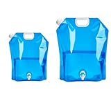 Generisch Wasserkanister Faltbar mit Hahn Wasserbehälter für Outdoor Camping (10L+5L)