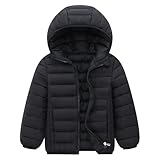 ACMEDE 9-13 Jahren kinder Leichte Daunenjacke mit Kapuzen Warme Winterjacke Outdoor Steppjacke Mädchen Jungen Pufferjacket Daunen-Baumwolle Jacke Winddicht Übergangsjacke Gr. 146/152/158/164/170