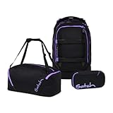 Satch Pack Schulrucksack Set 3tlg. inkl. Schlamperbox und Sporttasche (Purple Phantom)