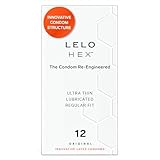 LELO HEX Original Ultradünne Kondome mit Größerer Stärke, Kondome für Männer, 54 mm im Durchmesser (12-Packung)