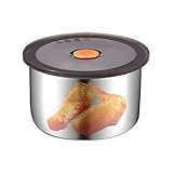 Edelstahl Essensbehälter | Auslaufsichere Brotdosen Mit Silikondeckel,Reisefreundliche Platzsparend Stapelbare Frischhaltebox Für Kleine Portionen Kinder-Snacks Und Mahlzeiten Für Kindergarten