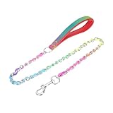 Gatuida Hundeleine zum Spazierengehen hundegurt hundelaufband Hundewanderung Hundehalsband handhaben für Haustiere professionelle Hundekette Outdoor-Hundekette Rostfreier Stahl
