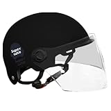 Helm Für Erwachsene Mit Visier, Leichte Fahrradhelme Für Roller Für Männer Und Frauen, Stoßfeste Fahrradhelme Mit Entspiegelter Abnehmbarer Schutzbrille, Härtegrad 2H, Verstellbare Größe 54-62 cm