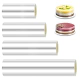 VFANDV Tortenrandfolie, 6/8/10/15cm Hoch x 10m Tortenfolie Transparent Acetat Folie Kuchen Torten Folienrand Wiederverwendbar Plastikfolie Tortenfolien für Tortendeko Mousse Kuchen (4)
