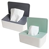 Feuchttücher Boxen, Toilettenpapier Box, 2 Stück Taschentuchhalter, Taschentuchspender, Feuchtes Toilettenpapier Box, Feuchttücherbox, Toilettenpapierbox Spender für Zuhause, Büro