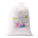 Vaessen Creative Füllwatte Waschbar, 1kg, Polyester Füllmaterial, weiß, Kissenfüllung, Bastelwatte, Stopfwatte, 1000gr