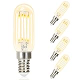 GBLY 4 Stück LED Glühbirne E14 Vintage Lampe - T25 Warmweiss Filament Leuchtmittel Edison Glühlampe 2700K 4W Warmweiß Retro Birne Glas Antike Energiesparlampe für Haus Hotel Bar Café