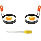 Pancake Form Egg Ring 2 StückStainless Steel Pancake Moulds Fried Egg Moulds for the Pan Pancake form Stainless Steel Non-Stick Egg Ring Spiegeleierformen für die pfanne Spiegeleier form
