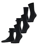 FALKE Unisex Socken Run Multipack U So Baumwolle einfarbig 3 Paar, Schwarz Black 3000, 42-43