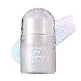 GXGM Roll-on Body Glitter Gel,Mermaid Pailletten Glitzer Gesicht,Liquid Festival Zubehör,Glitzer Face Paint,Festival Outfit Damen (Regenbogen 2Stück)