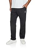 JACK & JONES Jogginghose Herren lang JPSTKANE Landon Uncuffed SWT Pants Relaxed Fit Sporthose Trainingshose Freizeithose, Größe:XXL, Farbe:Black (12297454)