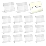 30 Stück Acryl Etikettenhalter Buffet Schilder Preisschilder Aufsteller Namensschilder Tisch Acryl Aufsteller Transparent Halter Visitenkarten-Display für büro Ladengeschäft und Supermarkt (10 x 7cm)