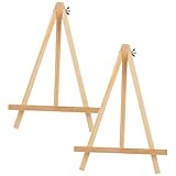 Cabilock 2 Stück Kleine Holz staffelei Tisch display ständer aus Holz Klappbar Vielseitig für Kleine Gemälde Fotos Präsentationen Kinderkunst und Dekoration