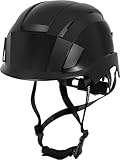 ACE Patera Premium Schutzhelm - BAU- und Bergsteiger-Helm für Arbeit und Sport - Leichter Kletterhelm und Bauhelm - Schwarz
