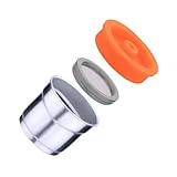 Filter, nachfüllbare Kaffeekapseln aus Edelstahl – wiederverwendbare Pads mit Silikondeckel for Kaffeemaschinen (passend for die meisten Modelle)