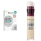 Garnier Care und Cover Duo Set für makellose Haut: Garnier Hautklar 8H Pimple Patches bekämpfen Pickel effektiv, Maybelline Instant Anti-Age Concealer kaschiert Augenringe und Unebenheiten