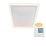 Heidenfeld Infrarotheizung HF-HP500 mit Licht | 𝟭𝟬 𝐉𝐀𝐇𝐑𝐄 𝐆𝐀𝐑𝐀𝐍𝐓𝐈𝐄 - LED Rahmen - Infrarot Deckenheizung mit Thermostat - Deutsche Qualitätsmarke - Fernbedienung (640 Watt Warmweiß)