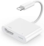 [MFi-Zertifiziert] Lightning HDMI Adapter für iPhone HDMI Digital AV Adapter HDMI 1080P Video & Audio Sync Screen Converter, Lightning HDMI Kabel to TV/HDTV/Monitor für iPhone 8/14/13/12/XR/SE/iPad