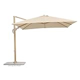 Rhodos Twist Loft, natur, 300 x 300 cm quadratisch, 672-95, Gestell Alu/Stahl, Bespannung Polyester, 24,6 Kg