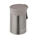 Aladdin Enjoy Thermavac Stainless Steel Food Jar 0.4L – Hält 5,5 Stunden Heiß oder Kalt - Lunchbox mit Doppelwandiger Vakuumisolierung - Auslaufsicher - Silikongurt - BPA-Frei