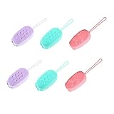 VILLCASE 6 Stück Pack Doppelseitige Silikon Duschbürsten mit Massagefunktion Körperpeeling Bürste Hautfreundlich Rutschfest für Ganzkörperreinigung und Sanfte Massage