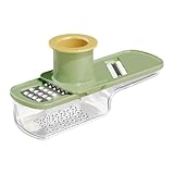 MotiveTech Ingwerreibe, Küchengerät Aus Edelstahl, Manuelle Knoblauchreibe für Wasabi, Obst Und Gemüse, GrÜn