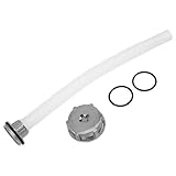 HEMOTON Benzinkanister Ausgießer Ersatz aus Schlagfestem Kunststoff mit Metallgewindekappe und Dichtung Auslaufrohr für Metall und Kunststoff Kraftstoffbehälter Tropfsicher für Garten