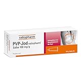 PVP-Jod-ratiopharm® Salbe: keimtötende Wirkung bei oberflächlichen Wunden, Verbrennungen, Entzündungen und Infektionen auf der Haut, mit Povidon-Iod, 100 g