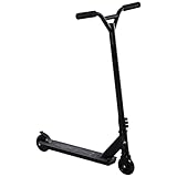 HOMCOM Pro Stunt Scooter, Tretroller, Freestyle Tricks, mit 100mm PU-Rädern, für Kinder und Erwachsene, Alu, Schwarz