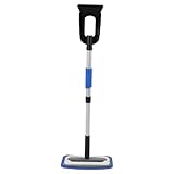 Cryfokt Auto-Windschutzscheiben-Eiskratzer, Faltbares Schneeräumwerkzeug aus Aluminiumlegierung mit Ergonomischem Griff, Effizienter Schneebesen-Eiskratzer (Blue)