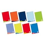 Blasetti - 6 Maxi-Heft DIDATTICI One Color. Papier 100g, 72 Seiten + Vorsatzblatt, Jolly Page, ideal für Dysgraphie, gemischte Farben - Linien (0B)