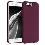 kwmobile Hülle kompatibel mit Huawei P10 Hülle - weiches TPU Silikon Case - Cover geeignet für kabelloses Laden - Bordeaux Violett