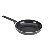 QDESIGN BLACK+ 3er-Set PFOA-freie, antihaftbeschichtete Aluminiumpfannen + 3 Glasdeckel – für alle Herdarten inkl. Induktion – ofen-, spülmaschinen- und kühlschrankfest – Schwarz, Ø 20/24/28 cm