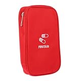 Homoyoyo Medizinische Reisetasche Für Outdoor Aktivitäten Erste Mit Großer Öffnung Wasserdichtem Oxford Material Für Camping Und Notfälle Rote