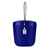 Soleebee Tragbare Anti-Diebstahl Schlossbox, Portable Sicherheit Schlosstasche Mobiler Reisesafe Strandsafe mit Zahlen Schloss Lock Box für den Strand Reisen Camping Sport Outdoor (Dunkelblau)