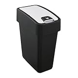 keeeper Premium Abfallbehälter mit Flip-Deckel, Soft Touch, 10 l, Magne, Graphit-Grau