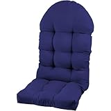 BESTXH 04, Einfarbige Terrassenstuhlauflage, 112 X 49 X 10 cm, Hohe RüCkenlehne, Verdickte Gartenstuhlauflage Mit BäNdern, Sonnenschutz Und LichtbestäNdig, Atmungsaktiv, Bequem