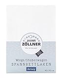 Julius Zöllner Jersey Spannbettlaken für Wiegen 90x40cm und Stubenwagen, 100% Baumwolle, STANDARD 100 by OEKO-TEX, weiß, 90x40 cm (1er Pack)