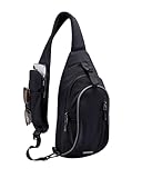 WATERFLY Brusttasche Schultertasche Umhängetasche Herren Klein Männerhandtasche Sling Bag Damen Tasche Messenger Crossbody Bag Crossbag für Outdoor-Sportarten Reise Radfahren Wandern