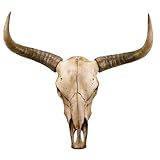 Bullenschädel-Wanddekoration – handgefertigtes künstliches Longhorn-Taxidermie, Wandbehang für Heimdekoration