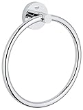 GROHE Essentials - Handtuchring (Material: Metall, verdeckte Befestigung, zum bohren oder kleben), chrom, 40365001, Small