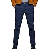 JACK & JONES Herren Chino Hose | Stretch Pants Konischer Schnitt | Slim Fit Look JPSTMARCO JJBOWIE, Farben:Navy, Größe Hosen:32W / 30L, Z-Länge:L30