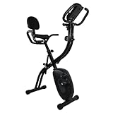 Heimtrainer Fahrrad Klappbar, 10-Stufen Widerstand, Magnet Heimtrainer, Fitnessfahrrad, Indoor Trainingsgerät, Fitnessgerät für Zuhause