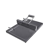 DHMYDPDZ Manuelle Falzmaschine (60 cm breit) für A4/A3-Papier, robuster Stahl, 400 g/m² Papierkapazität, mit Positionierlineal und 2 Magnetfüßen für Karten/Buchumschläge