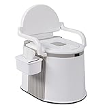 LEADZM Campingtoilette Tragbare Reisetoilette Mobile Toilette für Camping mit Sitz, Deckel, Papierhandtuchbox und Anti-Rutsch-Streifen