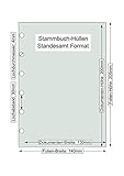 10er Pack - KATEX Stammbuch-Klarsichthüllen - 6-Fach Lochung - für Standesamt Dokumente - STANDESAMTFORMAT, 130mm x 200mm