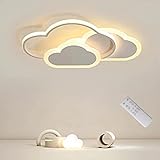 LED Deckenleuchte - 32W Kinderzimmer Lampe Decke, Kreative Wolkenlampe Deckenleuchte Schlafzimmer Dimmbar mit Fernbedienung, 42CM Deckenlampe Kinderzimmer für Wohnzimmer, Schlafzimmer, Kinderzimmer