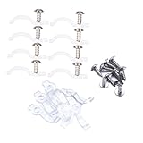 SOIMISS 100 Stück Transparente Befestigungsclips mit Schrauben für LED Streifen Hitzebeständig Ultradünn Montagehalterung für LED Lichtschlauch